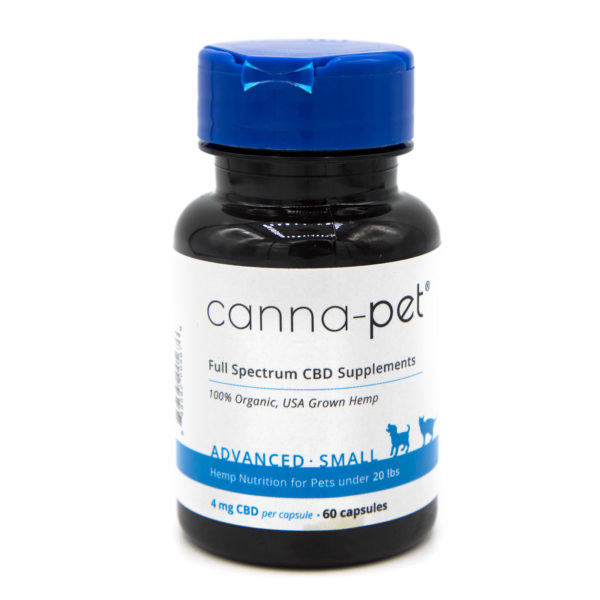 A bottle of advanced small cbd for pets - pet cbd for cats - Canna-Pet product