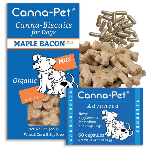 Canna-pet Advanced Large- 60 Count Capsules & Maxhemp Biscuits